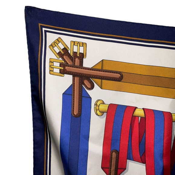 Hermès HERMES Metz 'Les Sangles' Silk Square Scarf - Picture 6 of 16